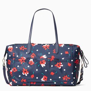 NWT Kate Spade Nylon Chelsea Whimsy Floral Weekender Bag Multicolor